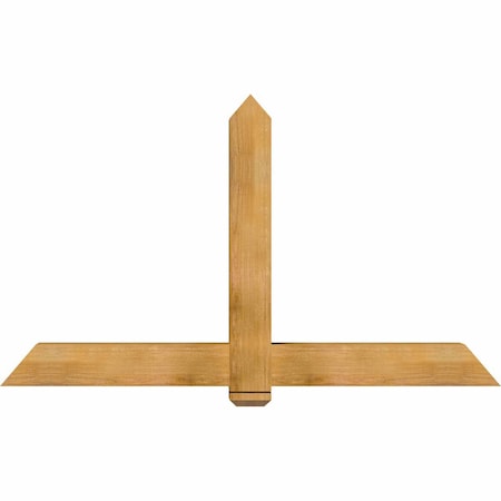 Ekena Millwork Eugene Rough Sawn Timber Gable Bracket, Western Red Cedar, 72"W x 42"H x 6"D x 6"F, 14/12 Pitch GBW072X42X0606EUG00RWR